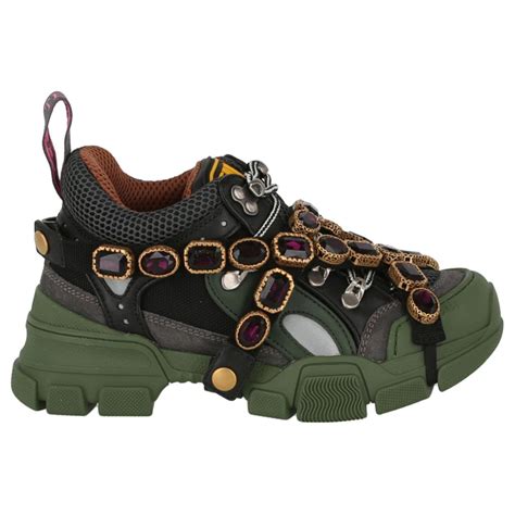 gucci womens flashtrek chunky leather sneakers|Gucci flashtrek boots.